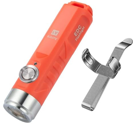 RovyVon A1 Pocket Torch, 650 Lumen Tiny LED Keychain Torch Rechargeable, EDC Flashlights Small Keyring Lights, Super Bright Outdoor Torch for Everyday Carry, Camping Hunting, Running