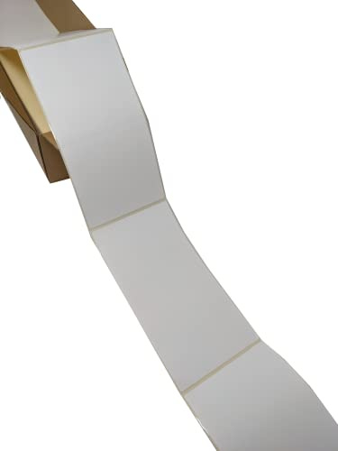 4 x 1000 Thermoetiketten Z-Falt Maße 103mm x 199mm Leporello für Versandetiketten DHL,GLS,DPD,UPS