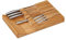 Relaxdays Messerhalter Schublade, für 16 Messer & Wetzstahl, Bambus Messerblock liegend, HxBxT: 5 x 43 x 29 cm, natur