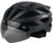 JEPOZRA Fahrradhelm Herren Damen Rennradhelme mit Abnehmbarem Visier & Magnetbrille Radhelm Einstellbarer Sicherheit Atmungsaktiv Ski Helme Erwachsene Bicycle Helme CE-Zeichen (Schwarz)