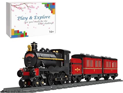 Technik Zug Eisenbahn Bausteine Modell, 789+ Klemmbausteine GWR Dampflokomotive Modell Bauset, Technik City Güterzug mit Schiene Bausatz, Compatibel mit Lego Technic