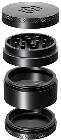 Bloomint Grinder de aluminio – Grinder 4 piezas – para hierbas, especias y hierbas compartimento de polen 50 mm, 50125