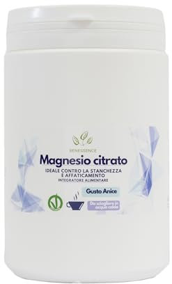 Benessence - Magnesio citrato in polvere solubile - Gusto Anice - 500g