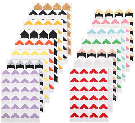 Vin Beauty 360 Stück Fotoecken Aufkleber Selbstklebend Foto Aufkleber 15 Farben Foto Ecken Klebe Foto Klebeecken für DIY Scrapbooking Fotoalbum Sammelalben Tagebuch