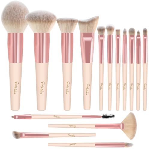 Makeup Brushes Start Makers 15Pcs Marble Makeup Brush Set Foundation Powder Blush Blending Eyeshadow Brushes Sets