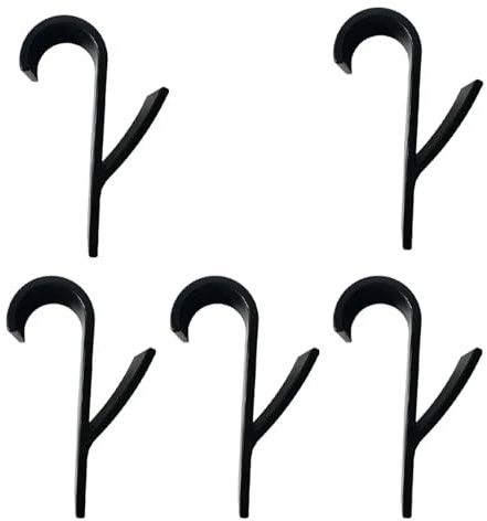 LFVFGHARAL Bathroom Hanger Clips Storage Racks White Clear Hanger Heated Towel Radiator Rail Clothes Scarf Hanger Hooks Holder Household Hooks(Black 5 pcs)