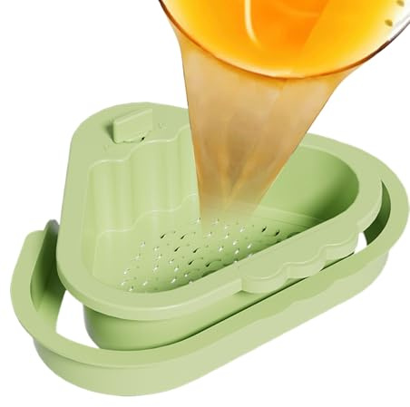 SinkStrainer Basket - Raccoglitore per rifiuti alimentari, filtro per lavello da cucina, inserto tappo di scarico, filtro a doppio strato per sciacquare frutta e verdura, lavaggio pasta, trappola per