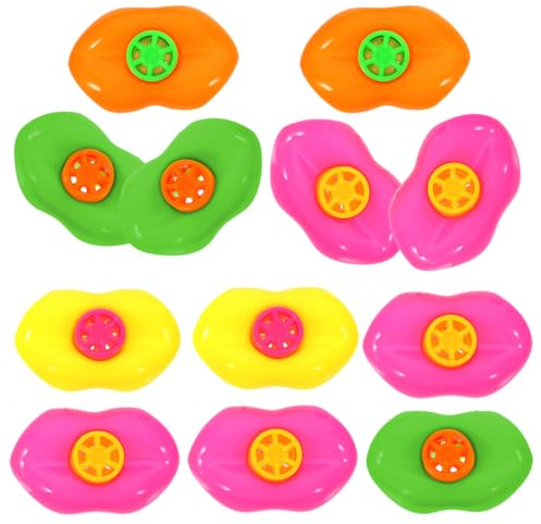 Gadpiparty 20 Pcs Lip Shaped Plastic Whistles for Kids - Colourful Noisemakers Party Favors for Birthday Classroom Rewards Holiday Fun Educational Toy for Children