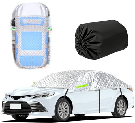Copertura Mezza Auto per Tesla Model Y 2020-2025, Protezione Contro Neve Gelo Grandine UV Pioggia Polvere, Copertura Auto Tenere