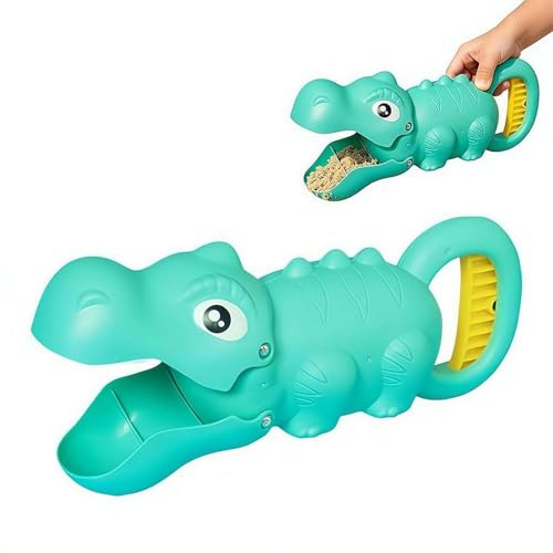 Lobster Sand Jaw & Claws Toy - Plastic Sand Digger Grabber & Beach Claw, Beach Claw Catcher, Kids Sandbox Toy for Toddler Summer Pool (BLUE T REX)