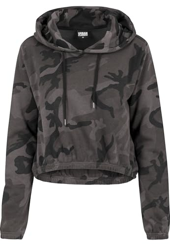 Urban Classics Ladies Camo Cropped Hoody-Sudadera con capucha Mujer Dark Camo Small