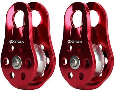 SM SunniMix 2pcs 20KN Kletterseilrolle Befestigungsteile Fixed Type Pulley Equipment