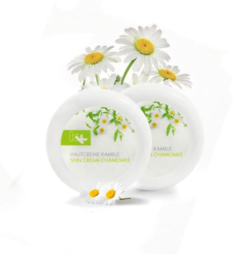 KK Hautcreme trockene Haut, 2x 100 ml, Dose mit 2x Kamille, Körpercreme Damen und Herren, schnell einziehend, für alle Hauttypen