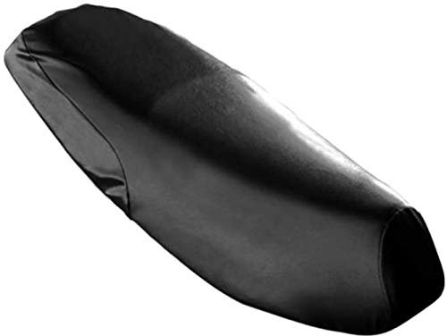 QUNNIE Funda de Asiento de Piel Impermeable para Ciclismo y Moto, Funda Universal para Moto Flexible de Bricolaje, Funda de Asiento de Piel ATV (Negro, XXL) 66-73 cm de Largo, 27-38 cm de Ancho