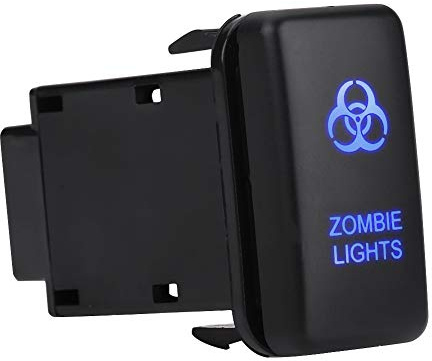 Interrupteur à bascule à barre lumineuse à LED Interrupteur à LED marche-arrêt, interrupteur à bascule à bascule automatique pour voiture à LED bleue 12V(ZOMBIE LIGHTS)