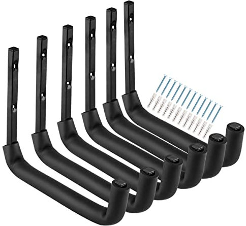 Garage Hooks, 25 CM Heavy Duty Garage Storage Tool Hangers, Wall Mount Storage Hooks for Garden Tools, Ladders, Bikes, Bulky Items