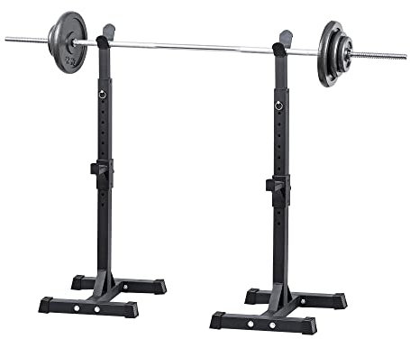 wuuhoo® Langhantelstange & Hantelscheiben Mady im Set, 50kg gesamt, 180cm Hantelstange inkl. 35kg Gewichte, Langhantel mit 6,6 KG Eigengewicht, Langhantelscheibe aus Gusseisen - Mit Ständer