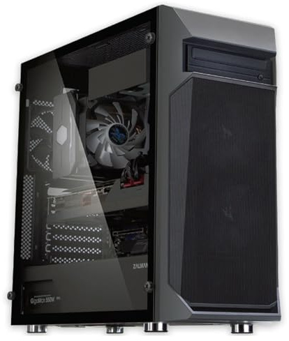 Zalman Z1 Plus ATX Boîtier PC Tour Moyenne – Panneau latéral en Verre trempé – 3 Ventilateurs de 120 mm pré-installés – Support Odd de 13,3 cm