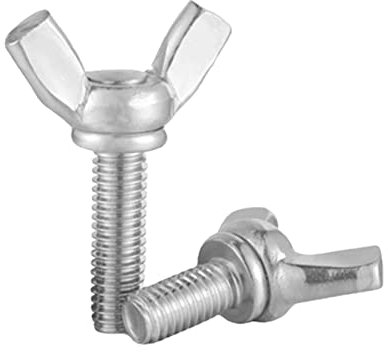 Anawakia 10 Stück Flügelschrauben aus Edelstahl 304 M4M5M6M8M10 Flügelschrauben Handschrauben (M8 x 10 mm)