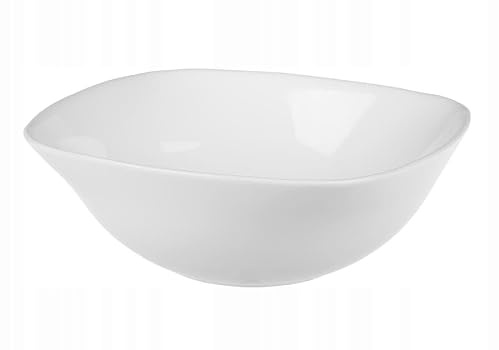 GALICJA Dessertschalen Glas QUADRO – Salatschüsselglas – Salatschüssel – Salatschalen Glas – Glasschale Rund – Salatschalen-Set – Salatschüssel Klein – 16,5cm