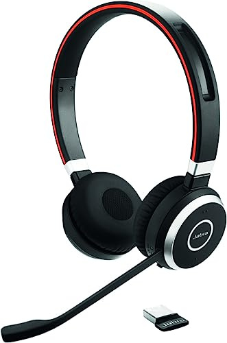 Jabra Evolve 65 SE Casque stéréo sans fil Bluetooth avec microphone antibruit longue durée de vie de la batterie Double connectivité Certifié MS Teams Compatible avec d'autres plateformes Noir
