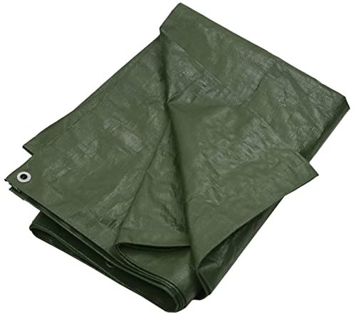 LAPOOH Abdeckplane, Gewebeplane, Plane Wasserdicht, Abdeckfolie, Bauplane, Tarpaulin, Allzweckplane, Gartenplane, Zeltplanen, 180 g/m² 3x6 m Grün HDPE