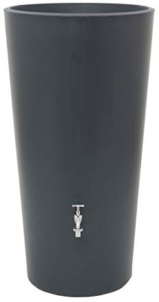 FLORANTIA Regentonne Rainbowl Flower 150 Liter anthrazit