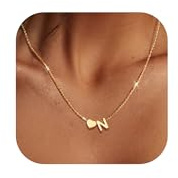 LOLIAS Collar Personalizado Mujer Acero Inoxidable Colgante Nombre Corazón