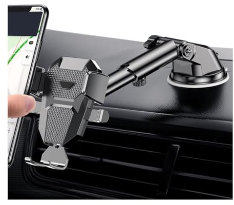 Adunsiaoto Handyhalter Auto Armaturenbrett, Handyhalterung Auto, Kfz Handyhalterung, Windschutzscheibe Kfz Handy Halterung, 360° Drehbar Car Phone Holder Mount, Universal Handyhalter Auto(Schwarz)