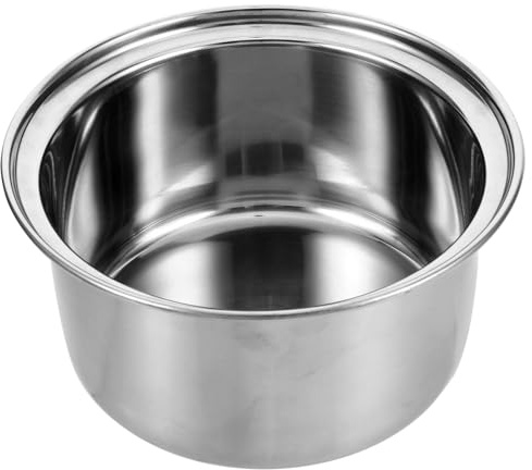 HOLIDYOYO Edelstahl Kochtopfeinlage Für Induktionsherd Kleiner Suppentopf Innentopf Hot Pot Topfeinsatz Zum Kochen Klarer Suppe Für Haushalt Und Restaurant 6.61X6.61X3.35In