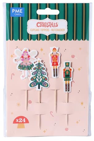 PME Noël Toppers Décorations de Cupcake - Casse-Noisette (24 pièces)