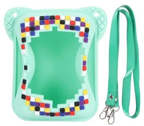 Silikonfodral för Interactive Toy Digital Pet, Skyddsfodral för Virtuella Elektroniska Husdjurstillbehör med Snodd, Elektronisk Reseförvaringsväska för Husdjur (Grön)