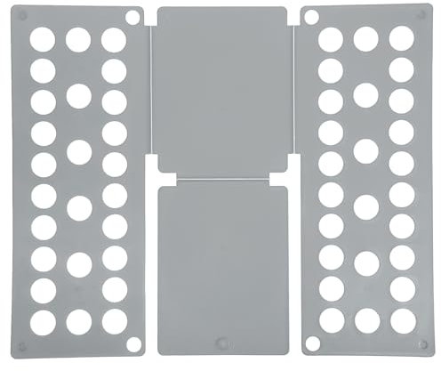 sourcing map Shirt Folder Board, T-Shirt Clothes Folder Small Folding Board Foldable Plastic T-Shirt Organizer for Closet Wardrobe Drawer Easy Clothing Storage (Grey, 18.9 x 15.7Inch)