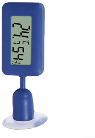 Thermomètre numérique portable pour reptile avec hygromètre pour installation et entretien du terrarium (bleu)