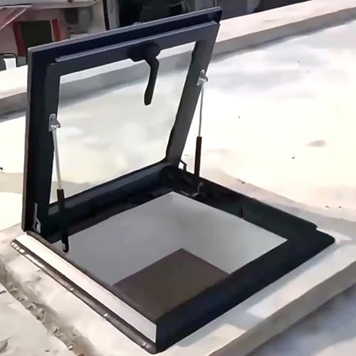 Fenêtres pour Toits, Fenêtre de Sortie de Secours pour Grenier/Sous-sol, en Aluminium,en verre trempé, Puits de Lumière Personnalisable(34x22in/85x55cm)