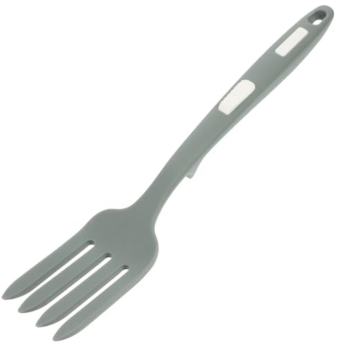 COLLBATH Tenedor de Silicona para Cocina Antiadherente y Resistente Corrosión, Utensilio Flexible Adecuado para Mezclar Pasta y Fideos Hogar
