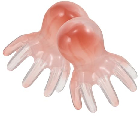 Beavorty Masajeador Rascador de Cabeza 8 Garras, 2 Piezas en Color Rosa, para Cuidado del Cuero Cabelludo y Reducción de Dolores de Cabeza