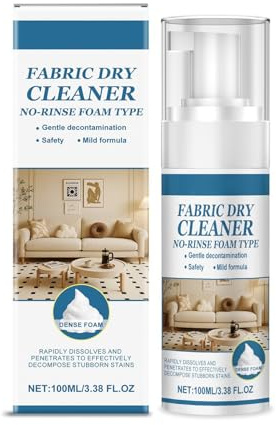 Mingzhe 3 Limpiadores de Sofás de Tela 100 Ml, Tipo Espuma sin Enjuague, Secado Rápido, Espuma Limpieza Eficaz, Suave, No Irritante, para Tapicería y Almohadas sofá (100ml*3)
