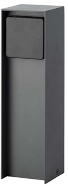 Garten Steckdosensäule mit Erdspieß für außen, 1-Fach Aussensteckdose, IP44, Max. Leistung 3680 Watt, 70×70×248 mm, Anthrazit