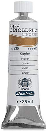 Schmincke – aqua-LINOLDRUCK - feinste Linoldruck-Farben, Kupfer - 35 ml