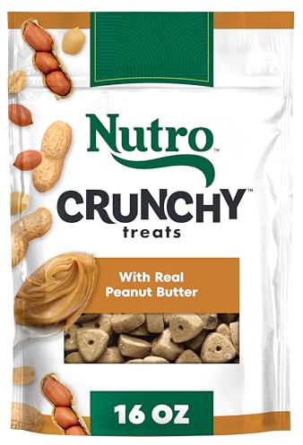 Nutro Crunchy Dog Treats with Real Peanut Butter, Training Treats for Dogs, 16 oz. Bag