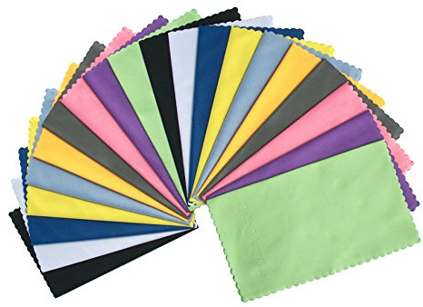 ColorYourLife 20-Pack Microfiber Cleaning Cloths for Smart Phones, Laptops, Tablets, Lenses, LCD Monitor, TV, Camera, Eyeglasses, Optics Etc