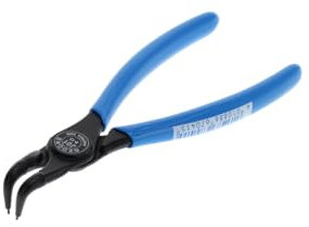 GEDORE Pinza di Montaggio per Anelli di Sicurezza Esterni, Pinza 90°, Becchi Inclinati a 90°, Diametro Albero 8-13 mm, Diametro Punte 0.9 mm, Acciaio, 8000 J 01