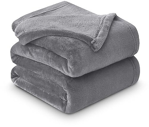 GC GAVENO CAVAILIA Mink Fluffy Blanket, Soft & Cosy Thermal Throw For Sofas, Cuddle Warm Throws For Beds, Silver, Fur Throw ( 150 x 200 cm )