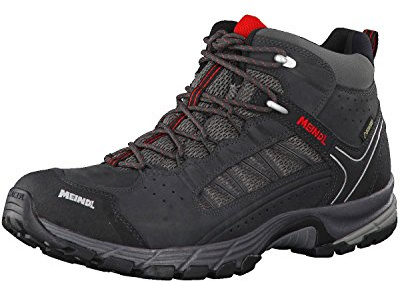 Meindl Herren Litepeak GTX Natur RotWanderstiefel | Das Modell Trekking Basic setzt sich zusammen aus Soft Polyester + Polypropylen Polster, sowie Polyamid zur Verstärkung an Ze