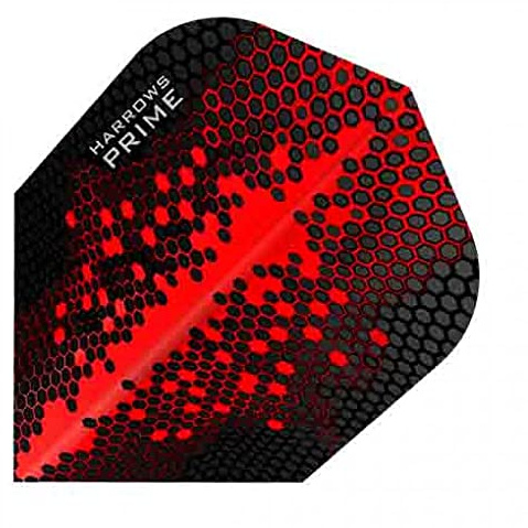 Harrows Prime Dart-Flights, 100 Mikron, Standard, Rot, 1 Set (3 Stück)