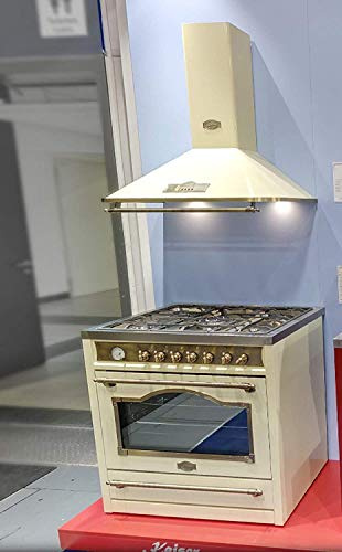 Kaiser Empire Set/Kaiser A 9315 Elf Em köksfläkt 90 cm/gas elektrisk stående spis kejsare HGE 93555 ElfEm/elektrisk ugn/8 funktioner/självrengörande/roterande spett/kaminhuv/vägghuva
