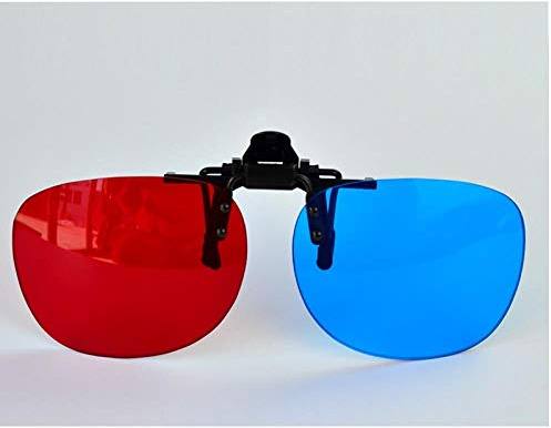 Nouvelles Lunettes Rouges et Bleues Formation Lunettes 3D brillenclip Gauche Bleu Droite Rouge