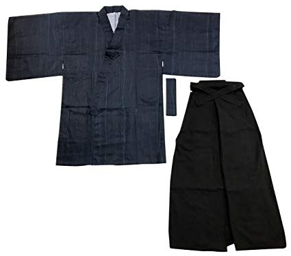 Edoten Japanese Samurai Hakama Uniform NVSHIMA-BK L