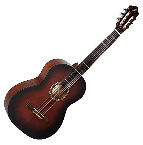 Ortega Guitars 4/4 Konzert Gitarre – Student Series Pro – Massive Engelmann Fichte, Katalpa, Mehrfarbig (R55BFT)